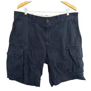 Polo Ralph Lauren Mens Navy Blue Cotton Twill Cargo Shorts Size 38 Multi Pocket